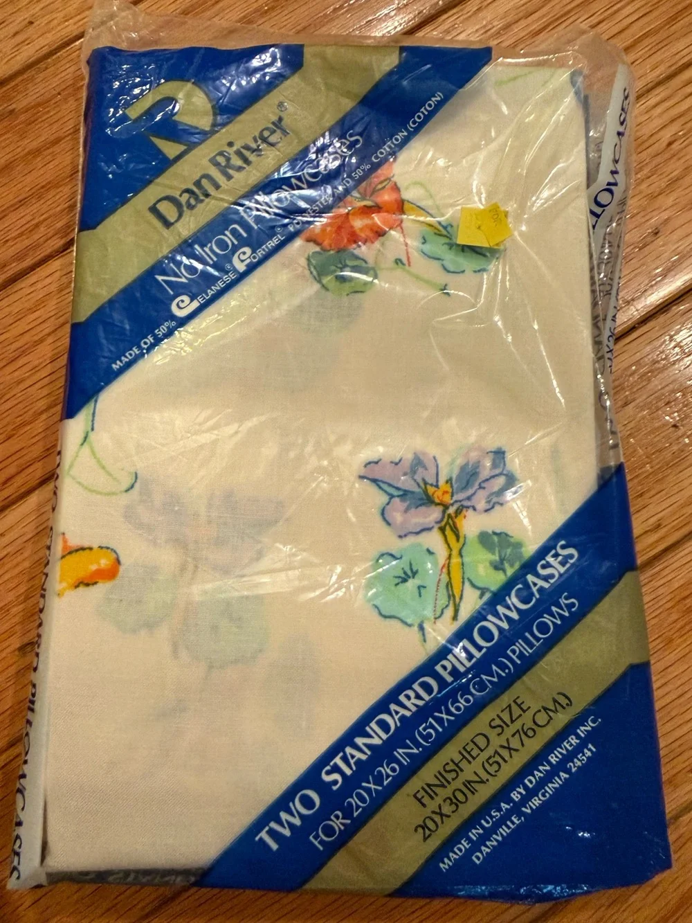 Dan River Dantrel No Iron Pillowcases - Floral Print Cotton blend